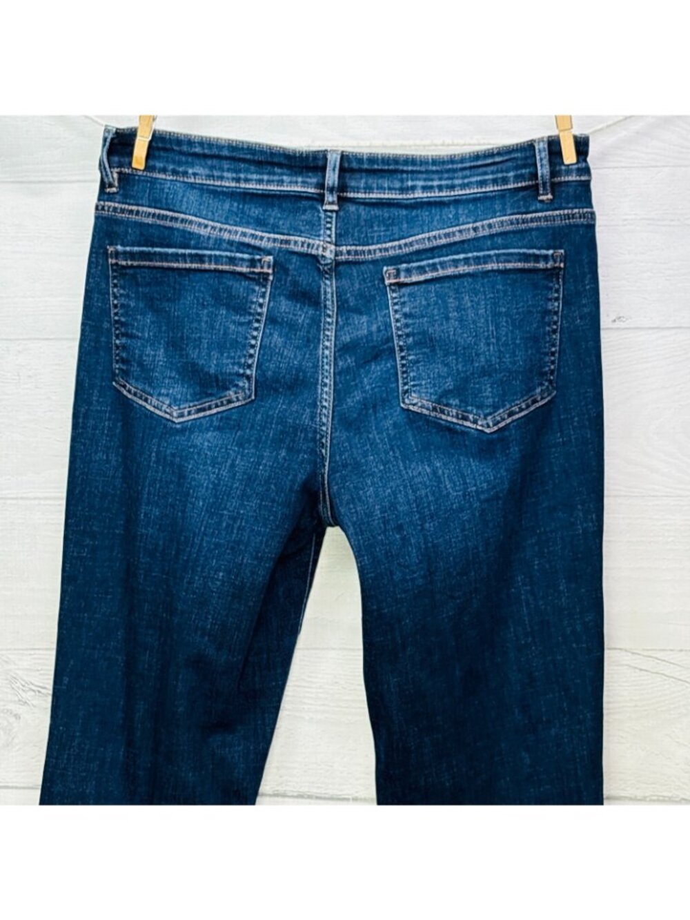 J.Jill Boyfriend Straight Leg Ankle Jeans Women’s Size 8 Dark Wash Stretch Denim - Picture 8 of 12